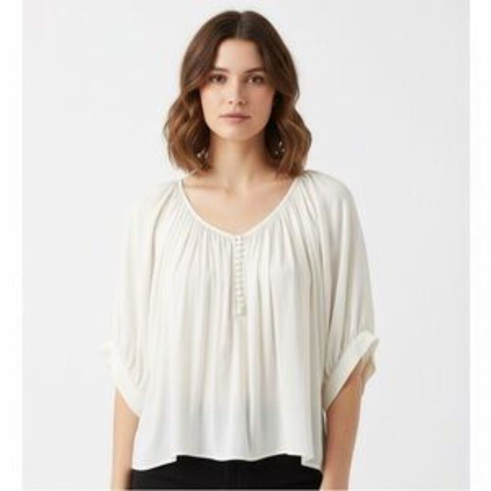 William Rast White Button Blouse Size XS